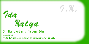 ida malya business card